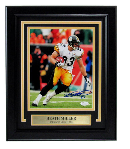 Heath Miller Autographed 8x10 Photo Pittsburgh Steelers Framed JSA 177258