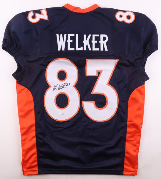 Wes Welker Signed Denver Broncos Pro Cut Jersey (JSA) 5xPro Bowl Wide Receiver