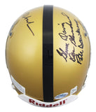 Heisman Winners (5) Staubach, Davis +3 Signed HT VSR4 Mini Helmet JSA #YY75193
