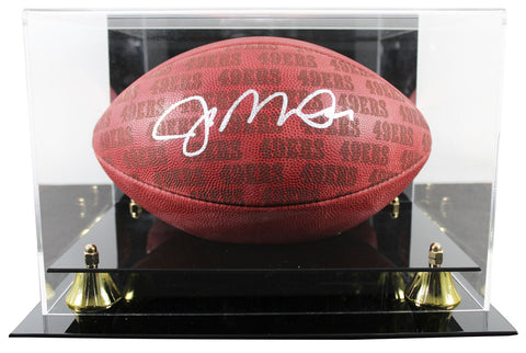 49ers Joe Montana Signed "The Duke" Team Showcase Football W/ Case Fanatics