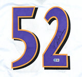 Ray Lewis Autographed White Pro Style Jersey - Beckett W Hologram *Black