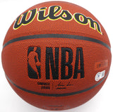 John Stockton Autographed Basketball Utah Jazz (Smudged) Beckett QR #1W271705