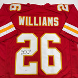 Autographed/Signed Damien Williams Kansas City Red Football Jersey JSA COA