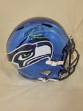 RUSSELL WILSON SIGNED SEATTLE SEAHAWKS CHROME SPEED REPLICA HELMET FANATICS