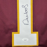 Framed Autographed/Signed Deebo Samuel 35x39 Washington Burgundy Jersey JSA COA