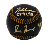 Tom Glavine and Greg Maddux Signed Atlanta Rawlings OML Black Baseball - Insc