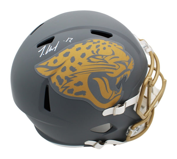 Travis Hunter Signed Jacksonville Jaguars Speed Replica Slate NFL Helmet