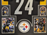 FRAMED PITTSBURGH STEELERS JOEY PORTER JR AUTOGRAPHED SIGNED JERSEY JSA COA