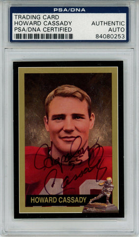 Howard Hopalong Cassady Signed 1992 Downtown Athletic Club #21 PSA Slab 43794