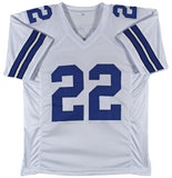 Cowboys Emmitt Smith Authentic Signed White Pro Style Jersey BAS Witnessed