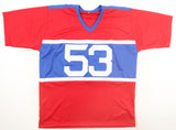 Darius Muasau Signed New York Giants Throwback Jersey (JSA) Ex-UCLA Linebacker