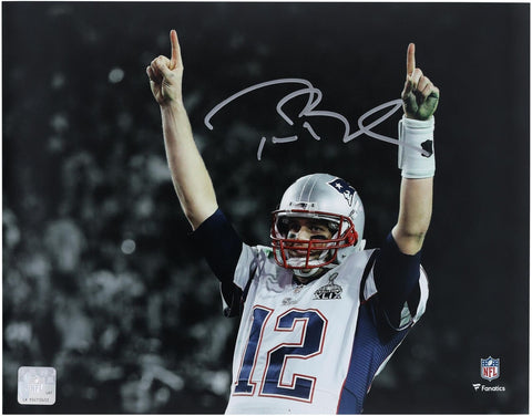 Tom Brady New England Patriots Autographed 11" x 14" Spotlight Photograph
