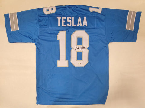 ISAAC TESLAA AUTOGRAPHED SIGNED PRO STYLE CUSTOM XL JERSEY BECKETT QR
