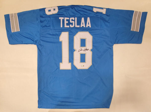 ISAAC TESLAA AUTOGRAPHED SIGNED PRO STYLE CUSTOM XL JERSEY BECKETT QR