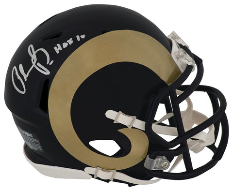 Orlando Pace Signed Rams T/B (00-16) Riddell Speed Mini Helmet w/HOF'16 - SS COA