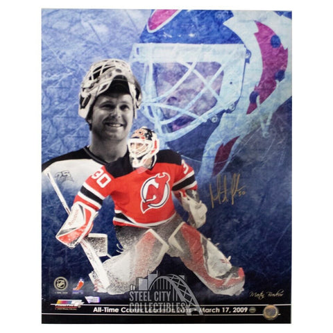 Martin Brodeur Autographed New Jersey Devils All Time Wins 16x20 Photo -Fanatics