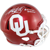 Adrian Peterson Signed Oklahoma Sooners F/S Helmet Boomer Sooner Beckett 51801