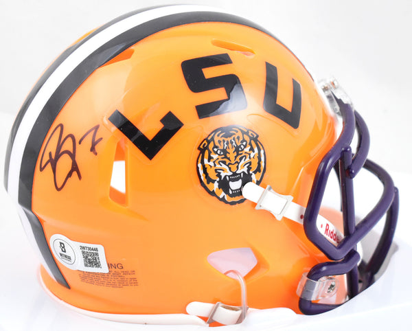 Patrick Peterson Autographed LSU Tigers Speed Mini Helmet - Beckett W Holo *Back