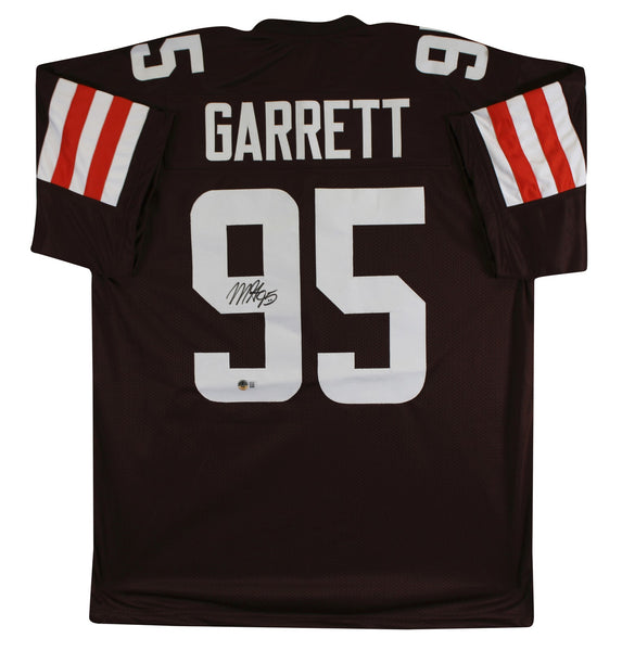 Myles Garrett Authentic Signed Brown Pro Style Jersey Autographed BAS Witnessed