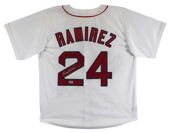 Manny Ramirez Authentic Signed White Pro Style Jersey Autographed BAS Witnessed