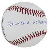 Royals Salvador Johan Perez DIaz Full Name Signed Oml Baseball BAS Witnessed