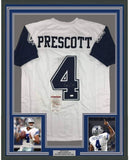 Framed Signed Dak Prescott 35x39 Dallas Color Rush Jersey JSA COA