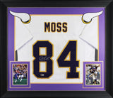 Randy Moss Authentic Signed White Pro Style Framed Jersey BAS Witnessed