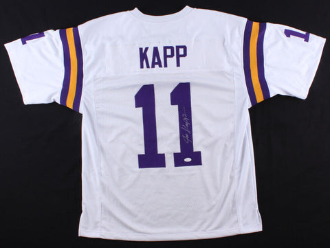 Joe Kapp Signed White Vikings Jersey (JSA) NFL Champion 1969/ 7 TD Passes 1 Game