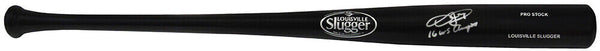 Dexter Fowler Signed LS Pro Stock Black Baseball Bat w/2016 WS Champs- (SS COA)