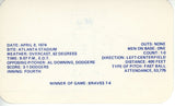 Hank Aaron Atlanta Braves I Was Watching 715 Home Run Card + COA included 56262