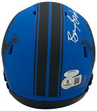 Barry Sanders Autographed Detroit Lions Signed Rave Football Mini Helmet Beckett