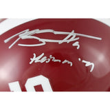 Bryce Young Autographed Alabama Crimson Tide Mini Helmet Beckett Witness 53688