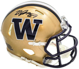 DILLON JOHNSON AUTOGRAPHED WASHINGTON GOLD SPEED MINI HELMET MCS HOLO 222073