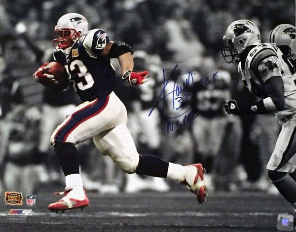 Kevin Faulk New England Patriots Signed SB XXXVIII 16x20 Spotlight Pats HOF Insc