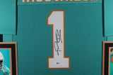 TUA TAGOVAILOA (Dolphins teal SKYLINE) Signed Autographed Framed Jersey Beckett