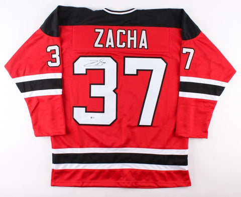Pavel Zacha Signed Devils Jersey (Beckett COA) 6th Overall Pick, 2015 NHL Draft