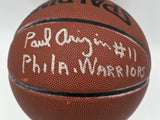 Paul Arizin Autographed Leather Basketball Warriors Beckett