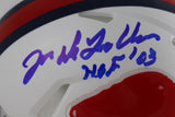Joe Delamielleure Autographed Buffalo Bills TB Mini Helmet Beckett Witness 54745