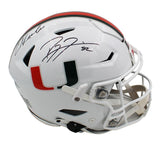 Ray Lewis and Ed Reed Signed Miami Hurricanes Speed Flex Authentic NCAA Helmet