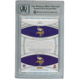 Randy Moss Justin Jefferson Signed National Treasure Trading Card Beckett 53862