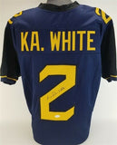 KaRaun White Signed West Virginia Mountaineers Jersey (JSA COA) Wide Receiver