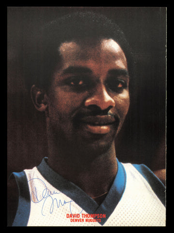David Thompson Autographed Signed 8x11 Magazine Photo Denver Nuggets SKU #237853