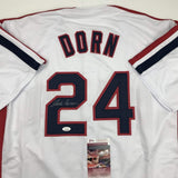 Signed CORBIN BERNSEN Roger Dorn Major League Movie Jersey JSA COA