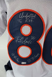 Rod Smith Autographed Broncos Custom White Jersey w/ 3 Inscriptions Beckett COA