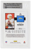 Justin Herbert Signed Chargers 2020 Score Rookie Card #443 - (Beckett Slabbed)
