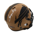 Thurman Thomas Signed Buffalo Bills Speed Full Size Salute to Service 2 Helmet