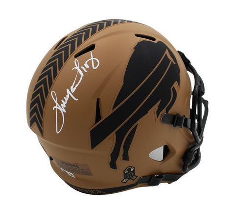 Thurman Thomas Signed Buffalo Bills Speed Full Size Salute to Service 2 Helmet