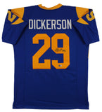Eric Dickerson "HOF 99" Signed Blue Pro Style Jersey Signed On #9 BAS Witnessed