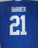NY Giants Pro Bowler TIKI BARBER Signed Custom Replica Blue Stitched Jersey JSA