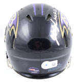 Jonathan Ogden Autographed Baltimore Ravens Speed Mini Helmet w/HOF - Beckett W